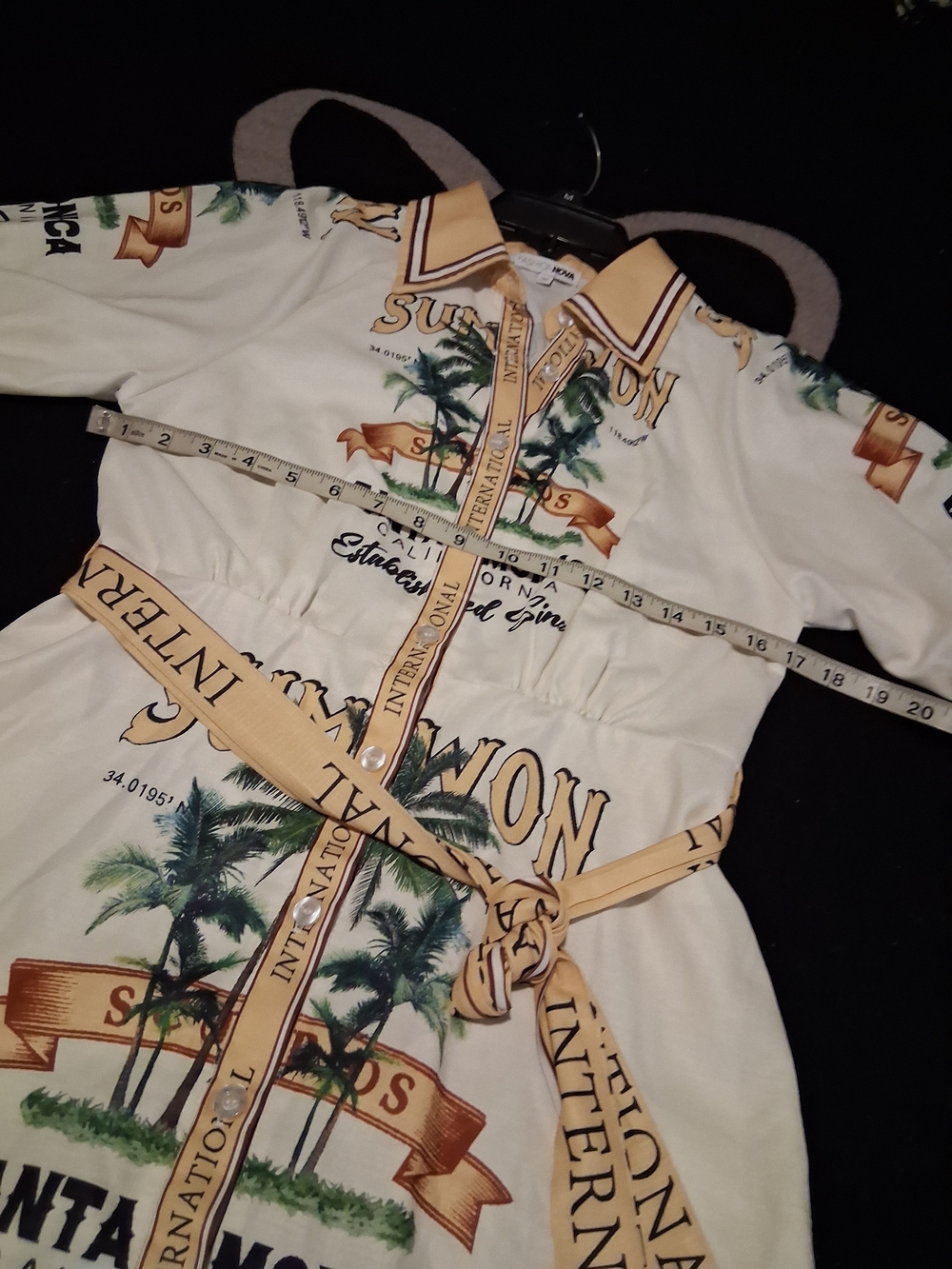 Fashion Nova Cream Palm-Print Mini Dress - Picture 7 of 10